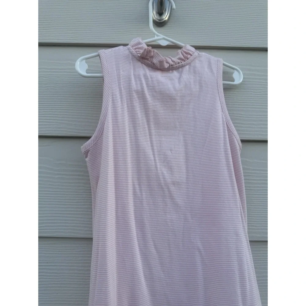 Serendipity By Shrimp And Grits Girls Striped Dress Pink & White Size M (5-6)